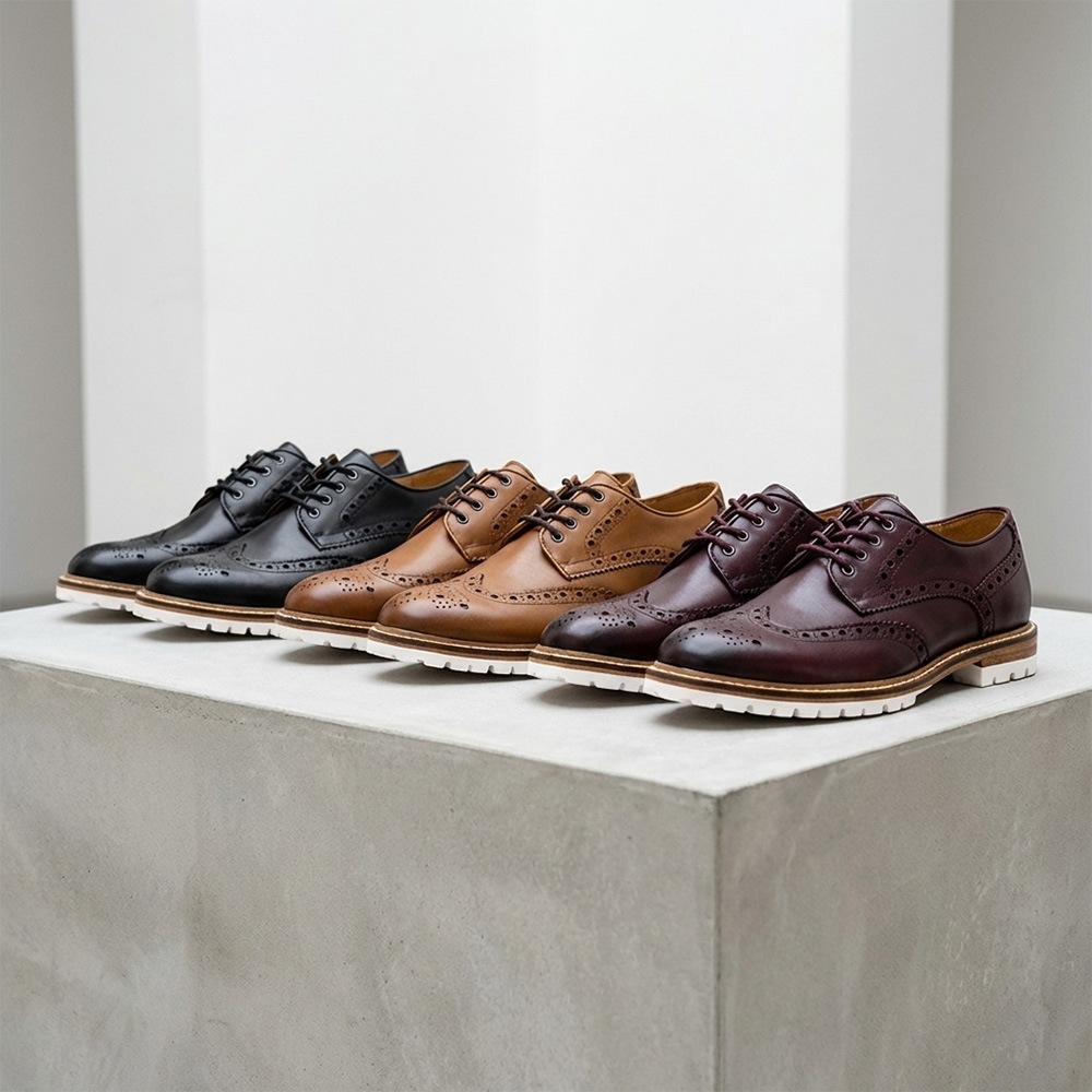 HACKNEY BURGUNDY ウイングチップ 外羽根 