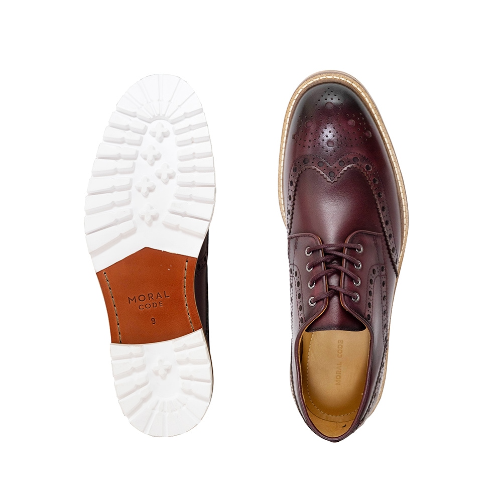 HACKNEY BURGUNDY ウイングチップ 外羽根 