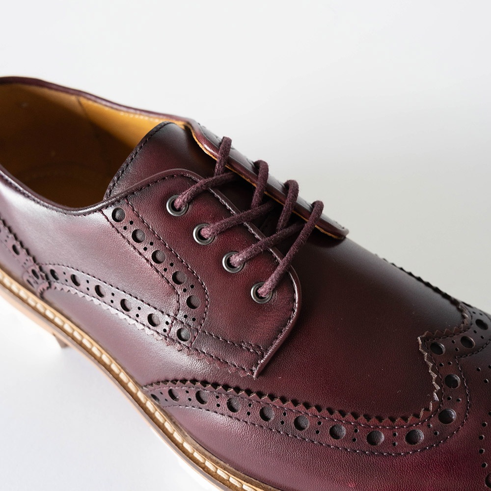 HACKNEY BURGUNDY ウイングチップ 外羽根 