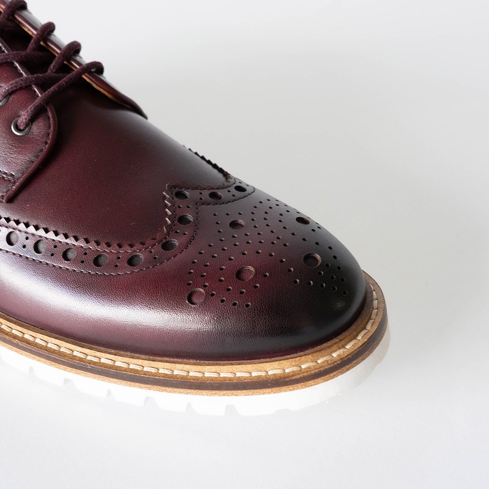 HACKNEY BURGUNDY ウイングチップ 外羽根 