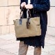 CROSBY-Ⅱ MILITARY GREEN 弱撥水ヌバック トートバッグ