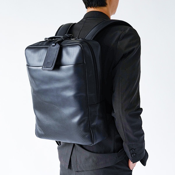 ビジネスレザーリュック バックパック メンズ NASH NAVY ネイビー紺
