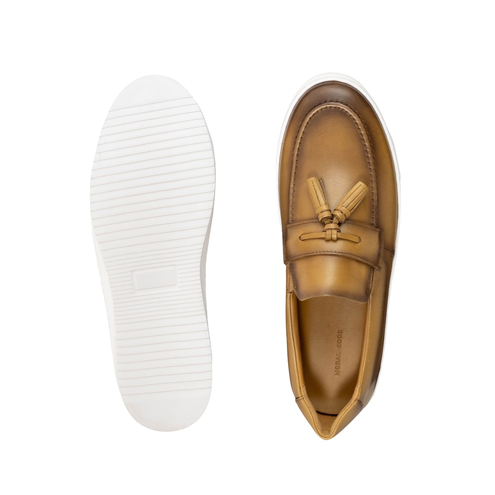 NOAH CAMEL スリップオン タッセルローファー