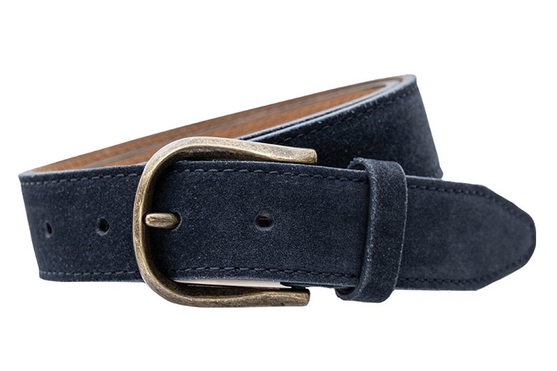 BANKS NAVY スエードベルト