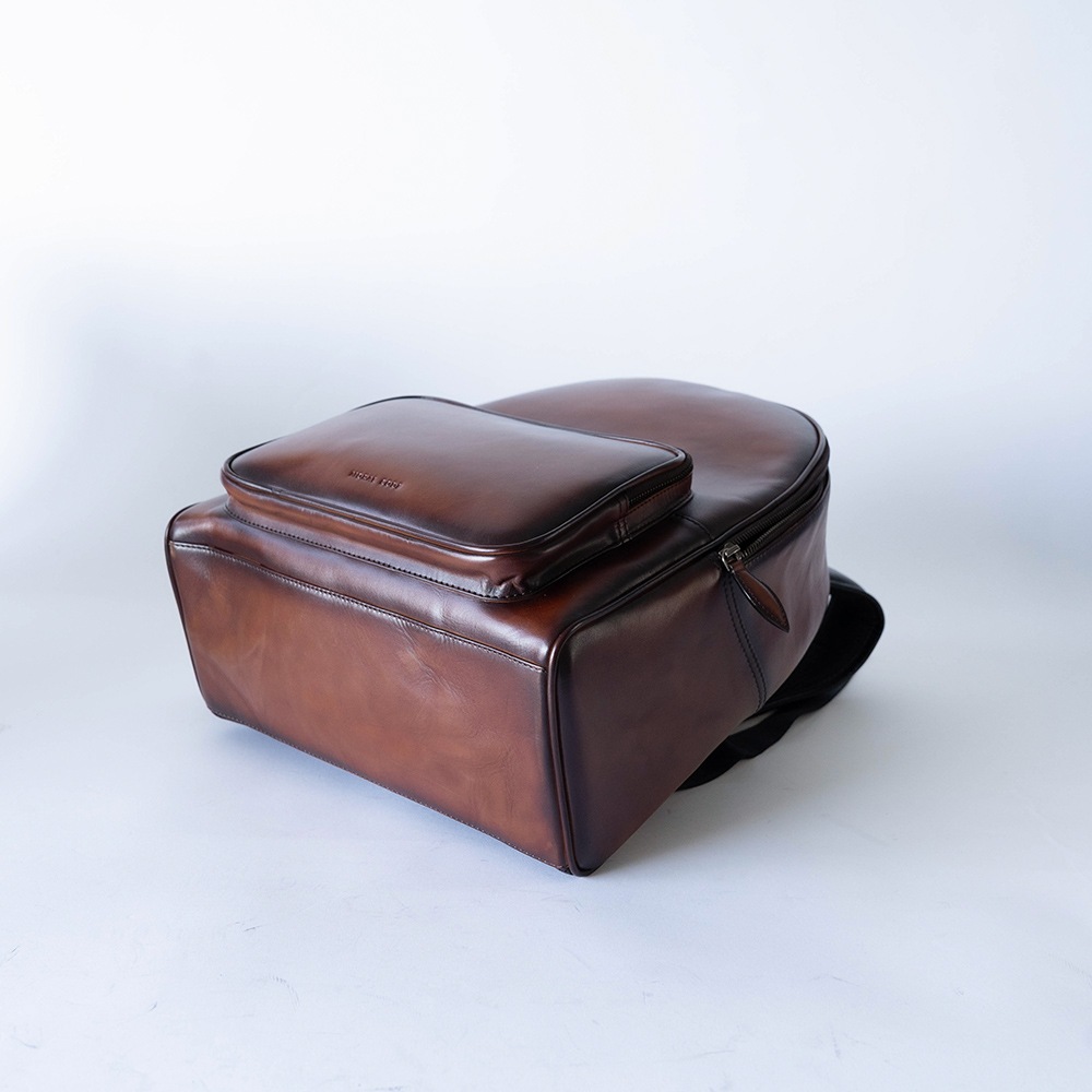 レザービジネスリュック 本革 バックパック ブラウン GUILDFORD BROWN