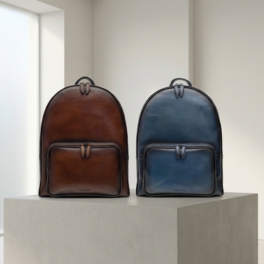 レザービジネスリュック 本革 バックパック ブラウン GUILDFORD BROWN