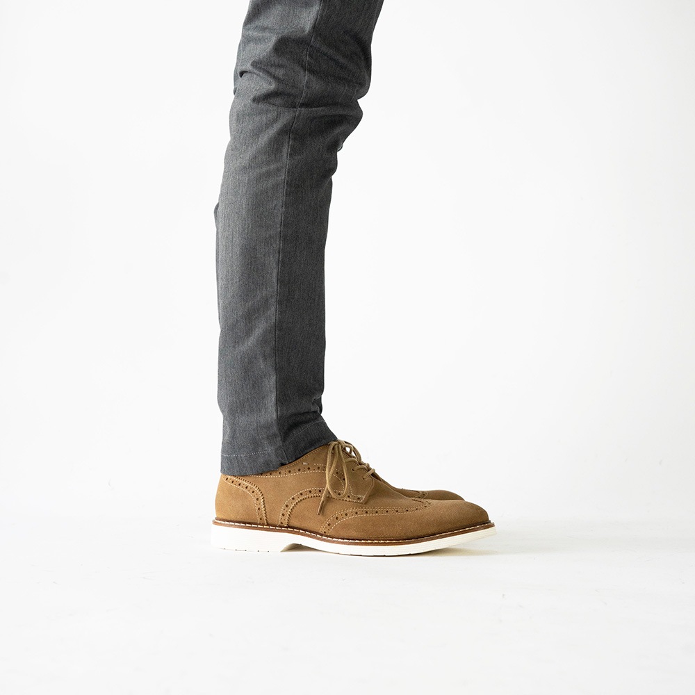 KANSAS TAN スエード ウイングチップ 外羽根 