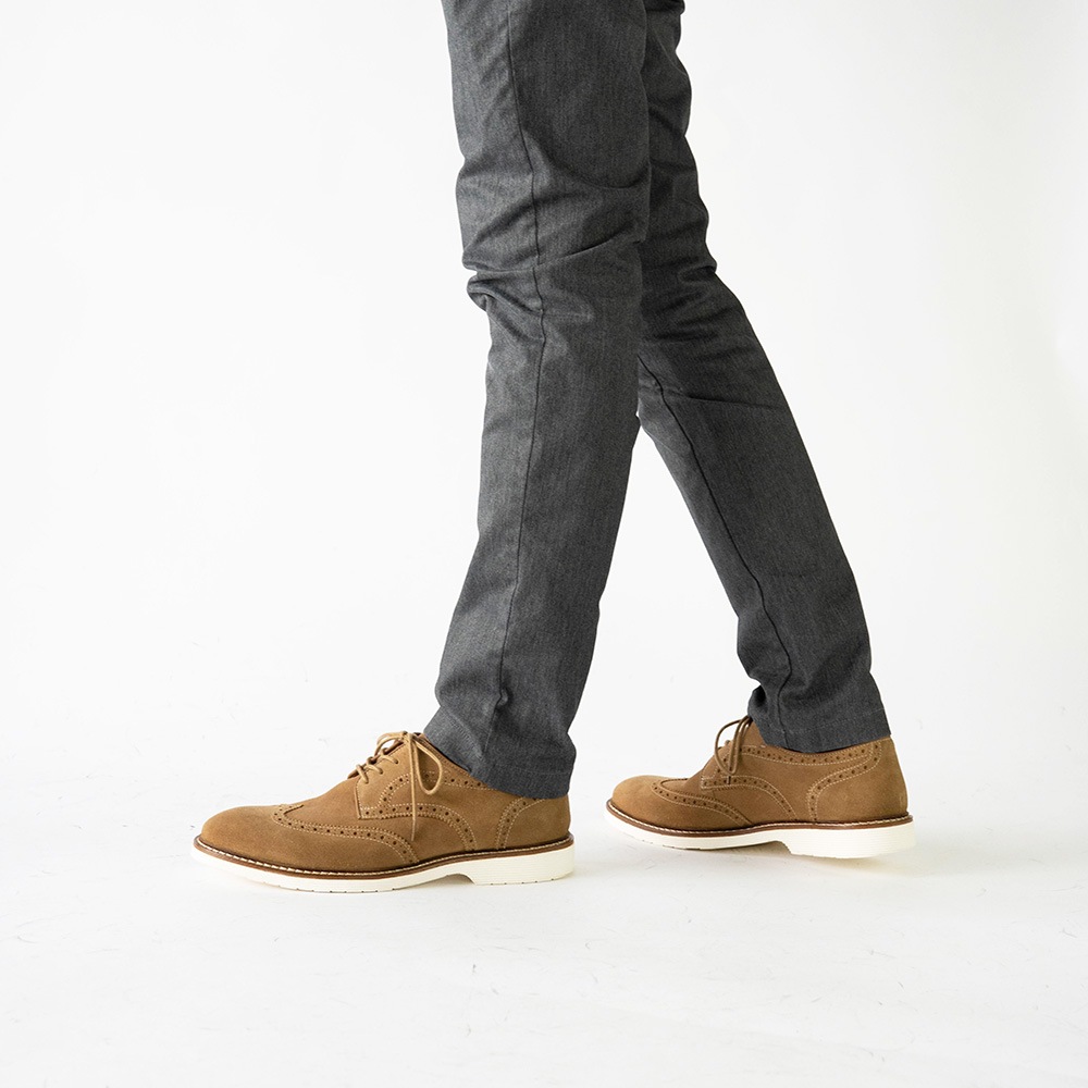 KANSAS TAN スエード ウイングチップ 外羽根 