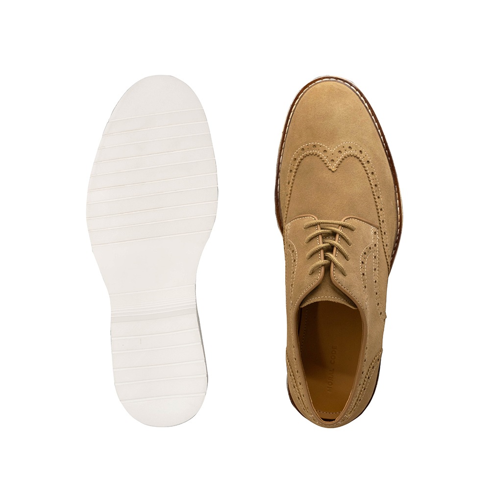 KANSAS TAN スエード ウイングチップ 外羽根 