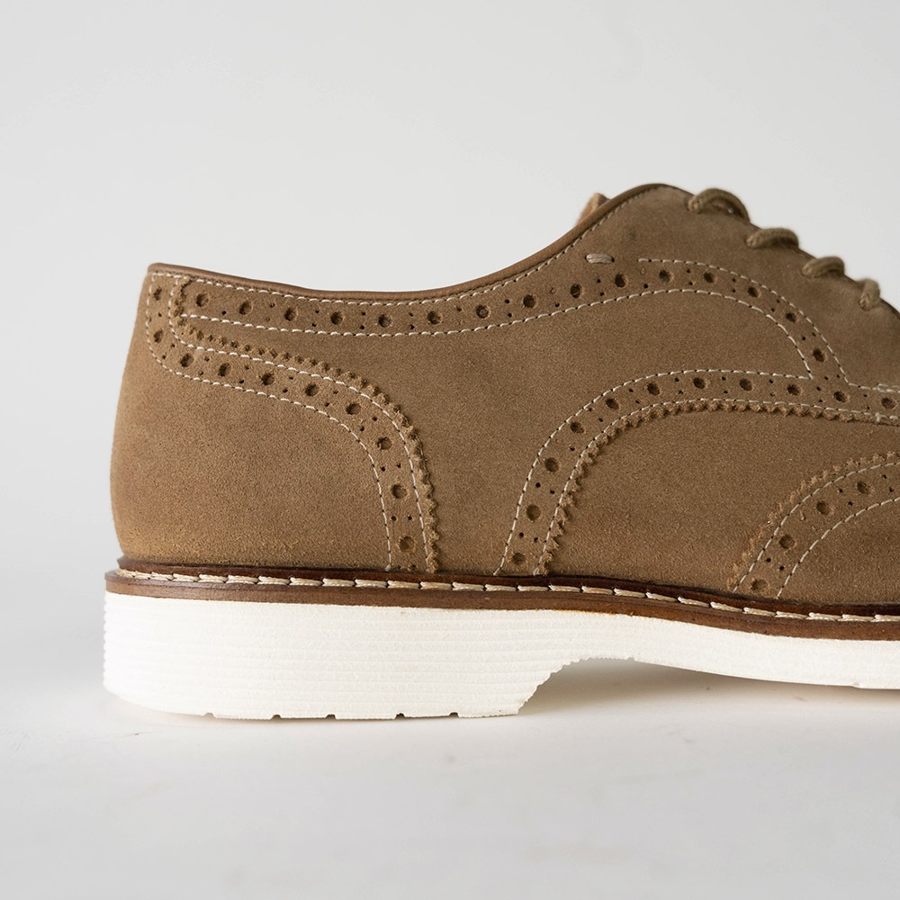 KANSAS TAN スエード ウイングチップ 外羽根 