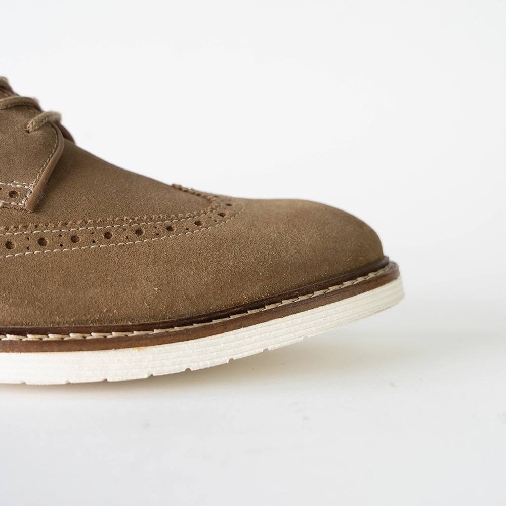 KANSAS TAN スエード ウイングチップ 外羽根 