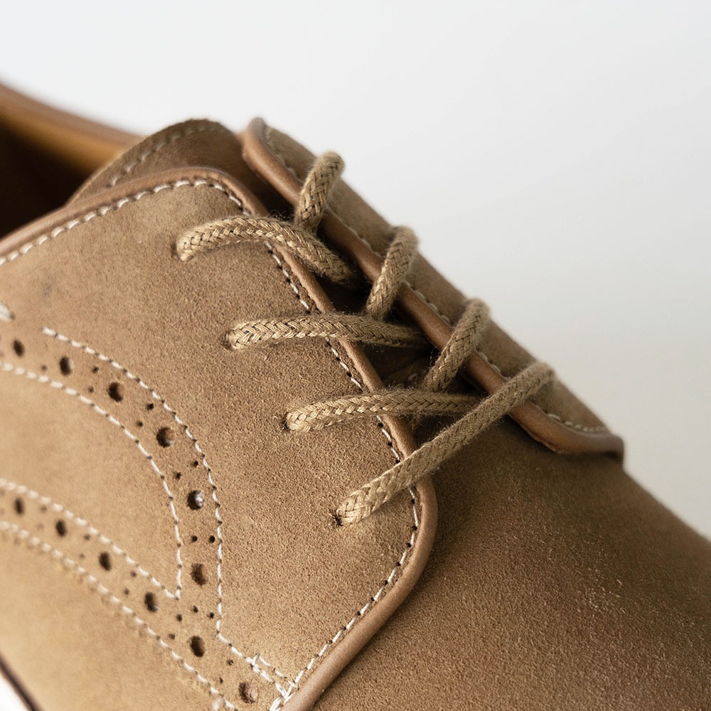 KANSAS TAN スエード ウイングチップ 外羽根 