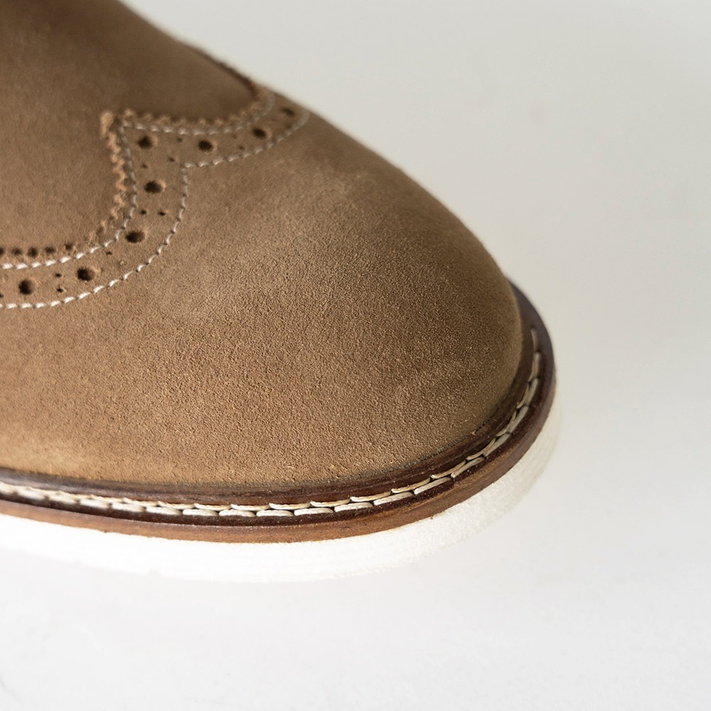 KANSAS TAN スエード ウイングチップ 外羽根 