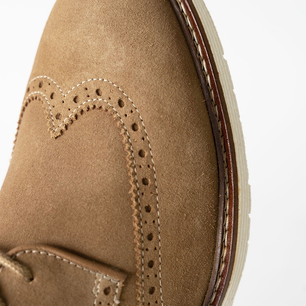 KANSAS TAN スエード ウイングチップ 外羽根 