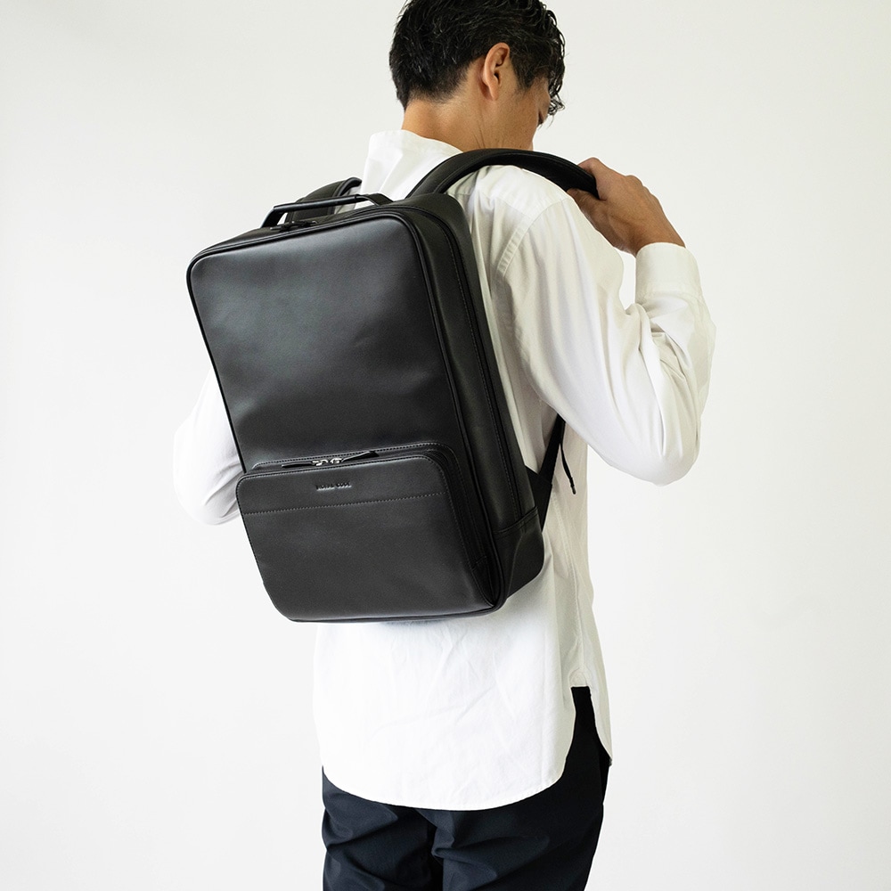 レザービジネスリュック OLIVER BLACK バックパック ブラック黒