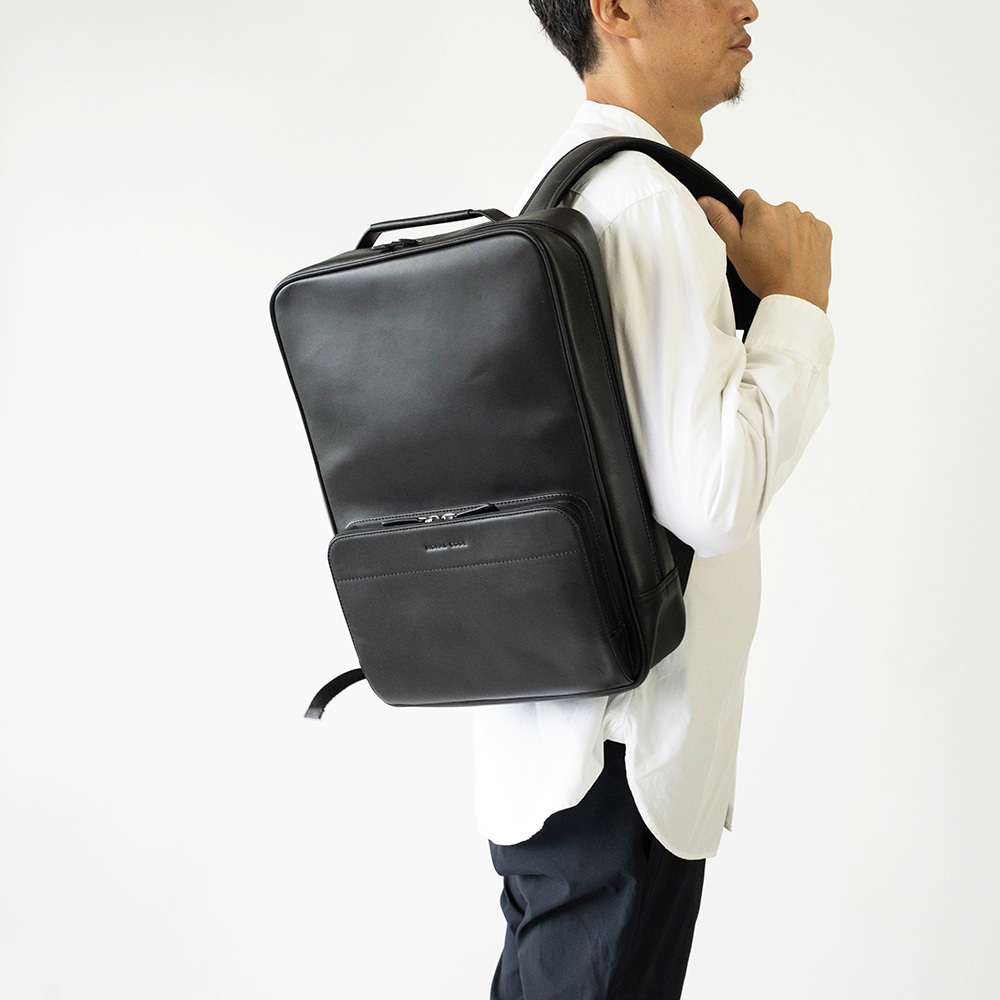 レザービジネスリュック OLIVER BLACK バックパック ブラック黒