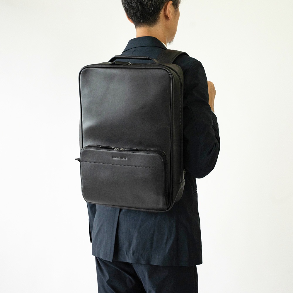 レザービジネスリュック OLIVER BLACK バックパック ブラック黒