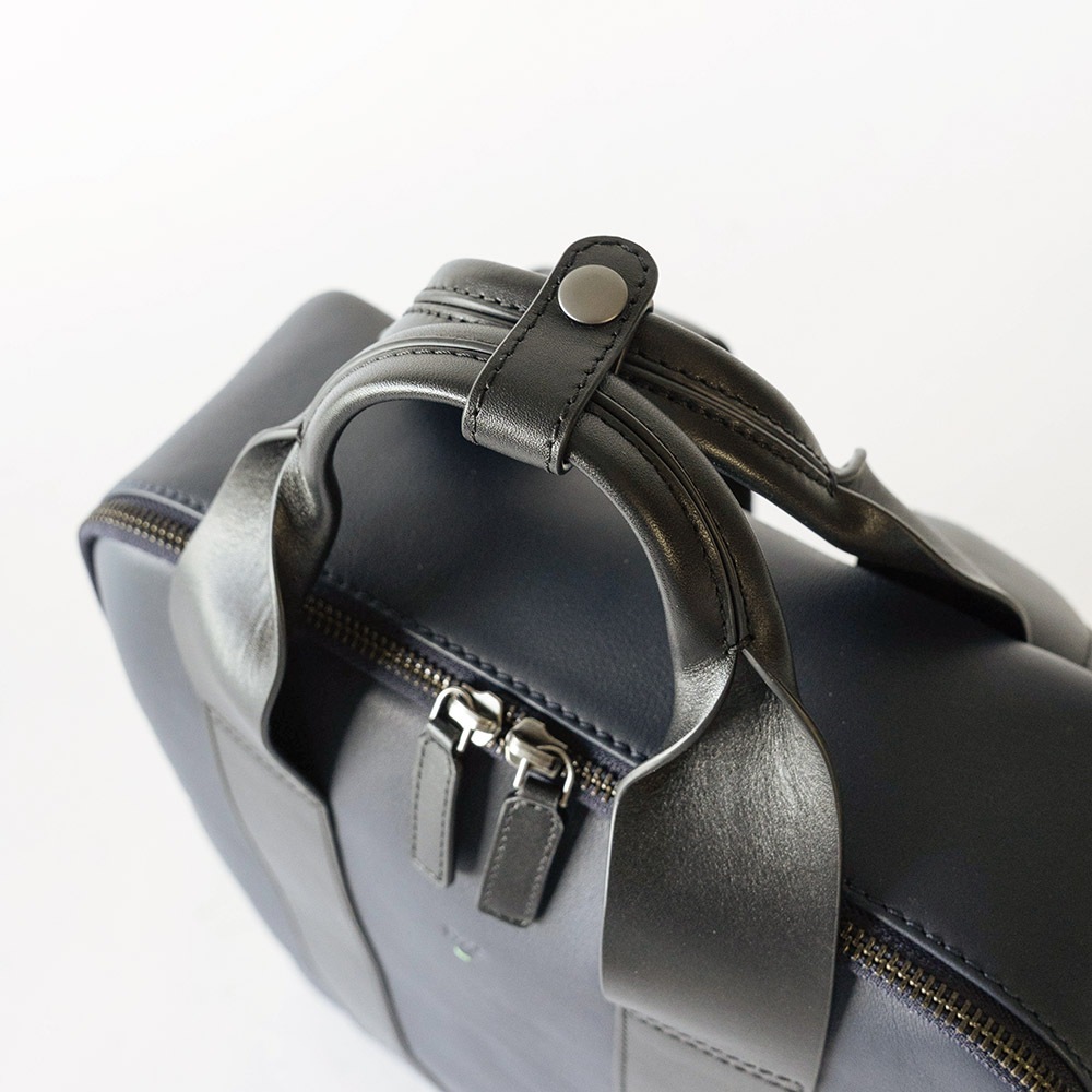 レザービジネスリュック VIRGINIA NAVY バックパック ネイビー紺