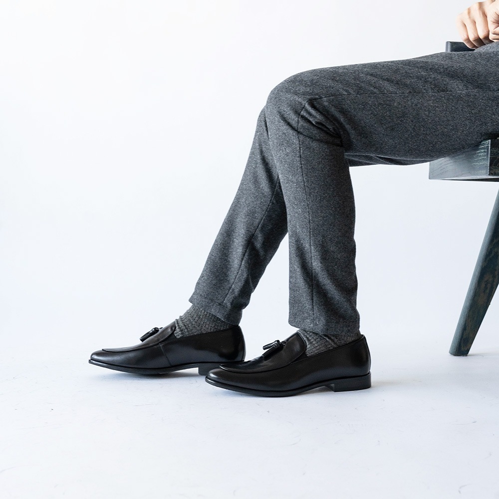 RIDLEY BLACK タッセルローファー ビジネスシューズ