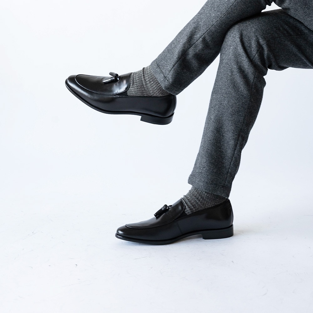 タッセルローファー ビジネスシューズ メンズ 革靴 ドレス 外羽根