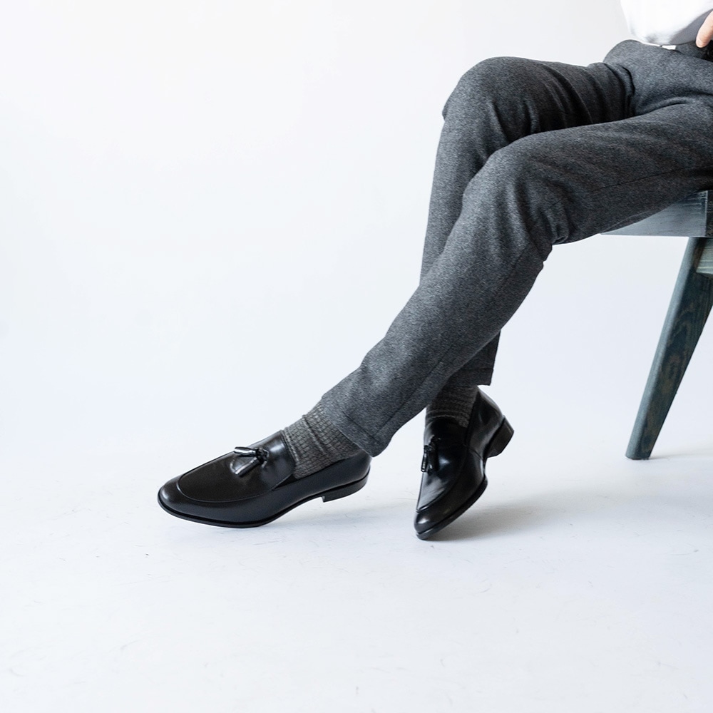 RIDLEY BLACK タッセルローファー ビジネスシューズ