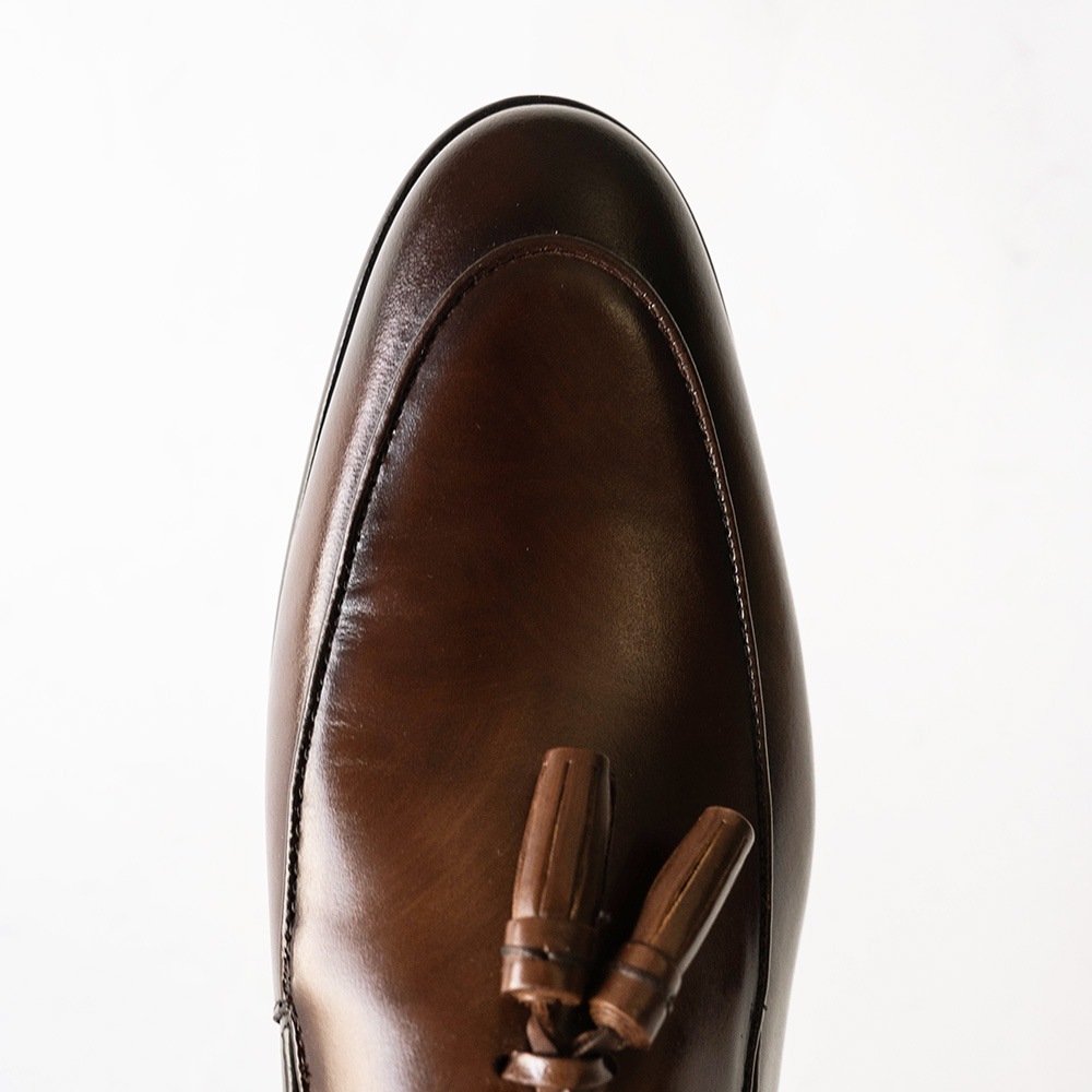 RIDLEY DARK BROWN タッセルローファー ビジネスシューズ