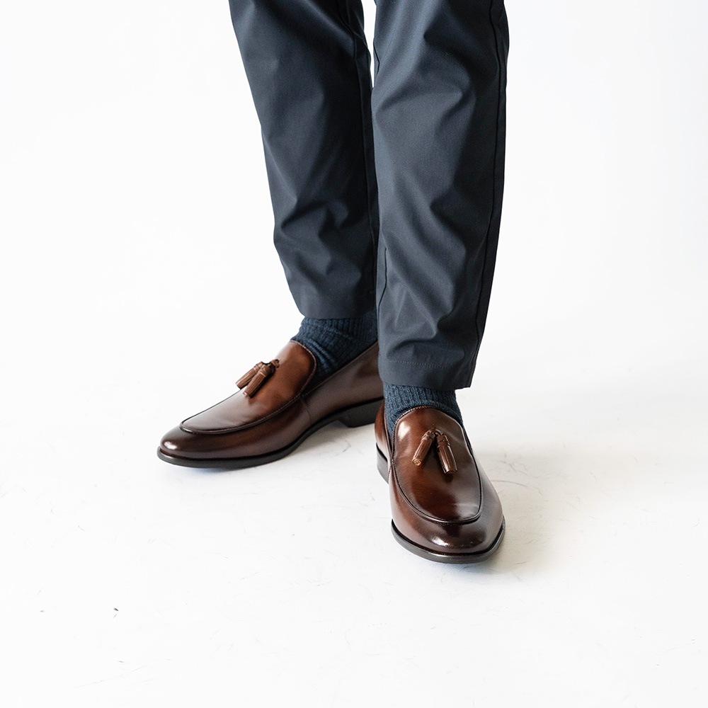 RIDLEY DARK BROWN タッセルローファー ビジネスシューズ