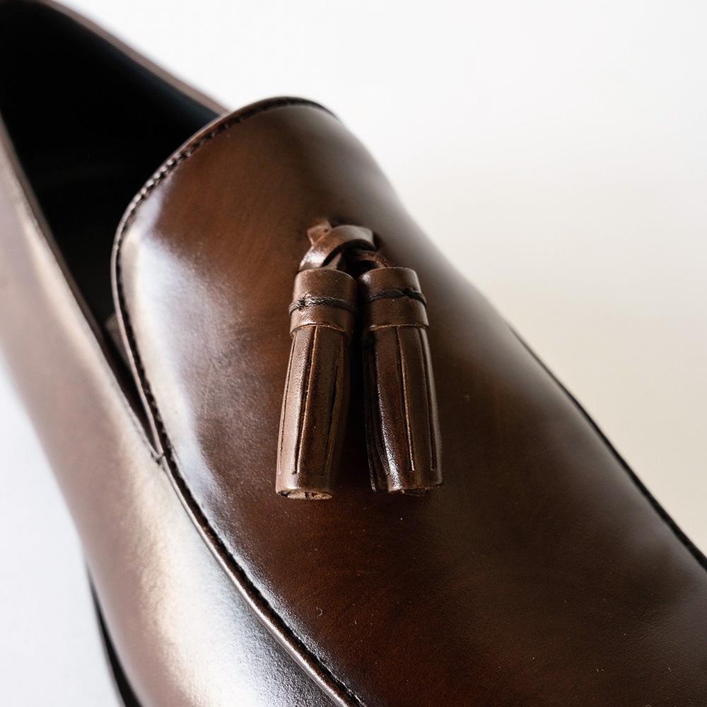 RIDLEY DARK BROWN タッセルローファー ビジネスシューズ