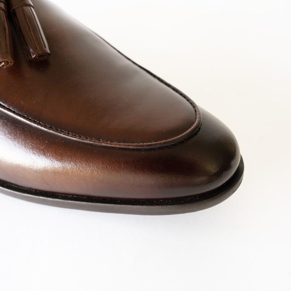 RIDLEY DARK BROWN タッセルローファー ビジネスシューズ