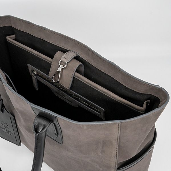 CROSBY-Ⅱ GRAY 弱撥水ヌバック トートバッグ