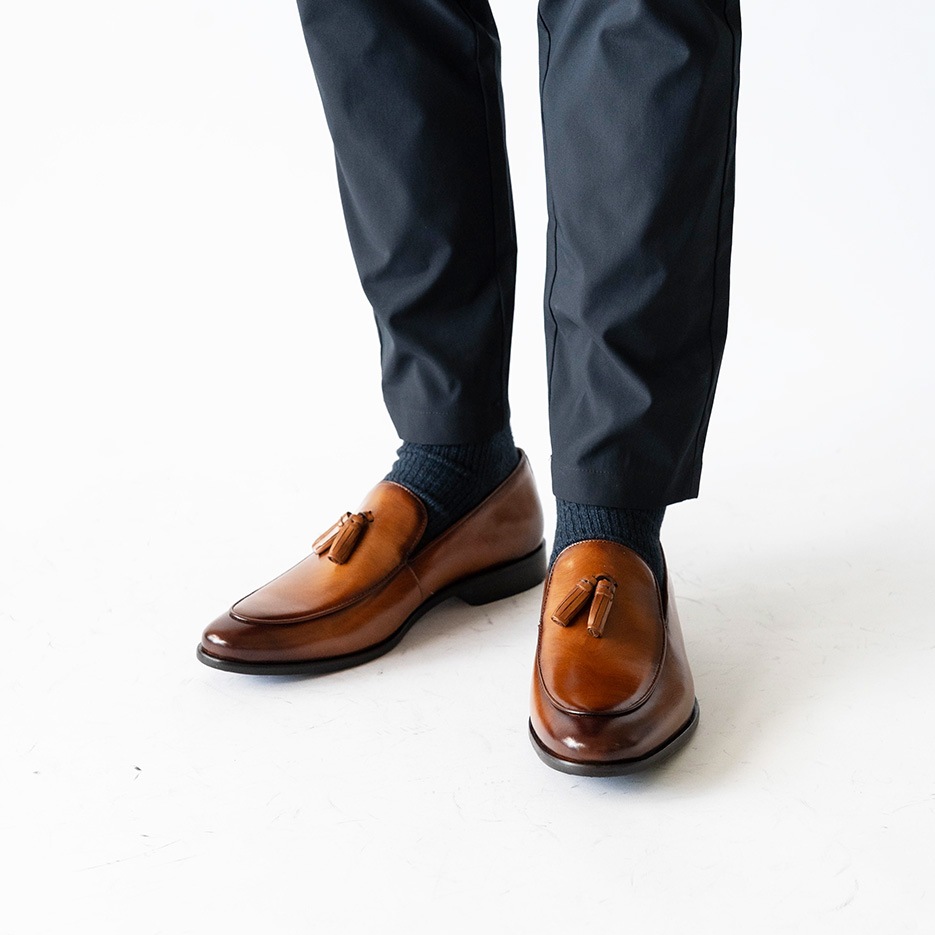 RIDLEY COGNAC タッセルローファー ビジネスシューズ