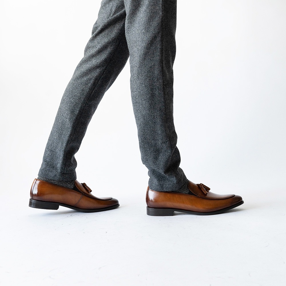 RIDLEY COGNAC タッセルローファー ビジネスシューズ