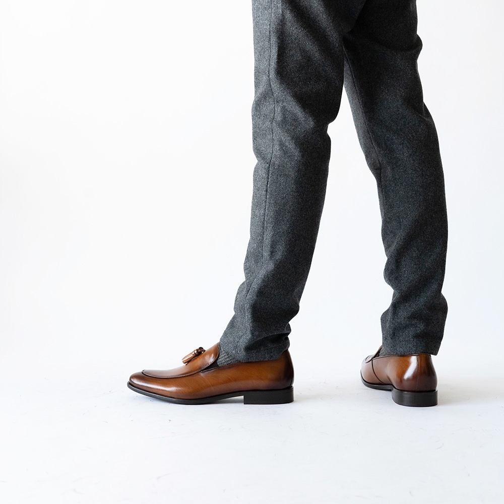 RIDLEY COGNAC タッセルローファー ビジネスシューズ