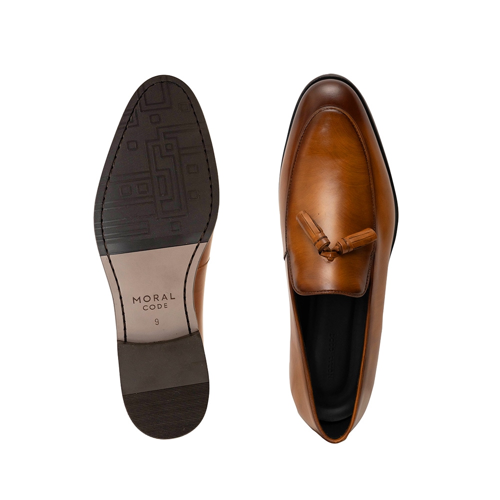 RIDLEY COGNAC タッセルローファー ビジネスシューズ