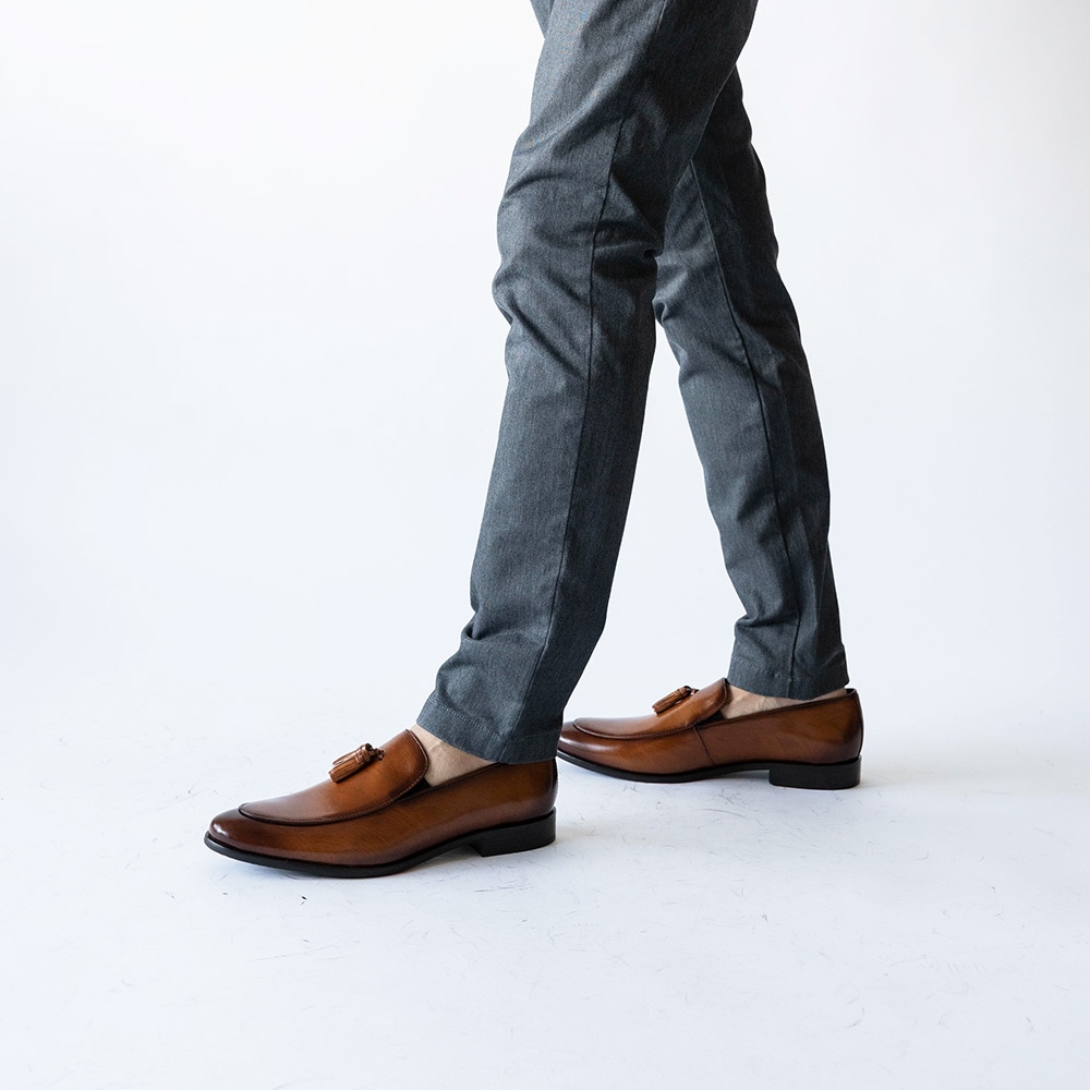 RIDLEY COGNAC タッセルローファー ビジネスシューズ