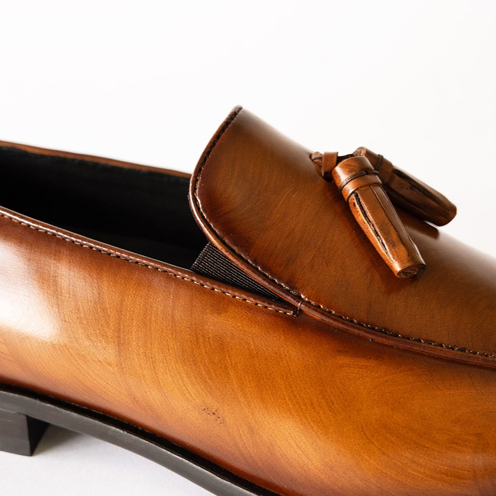 RIDLEY COGNAC タッセルローファー ビジネスシューズ