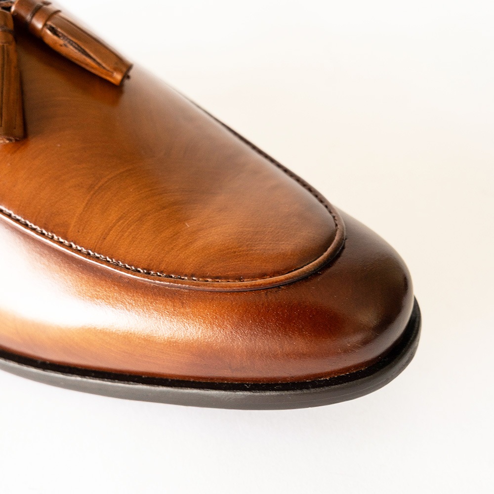 RIDLEY COGNAC タッセルローファー ビジネスシューズ