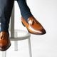 RIDLEY COGNAC タッセルローファー ビジネスシューズ