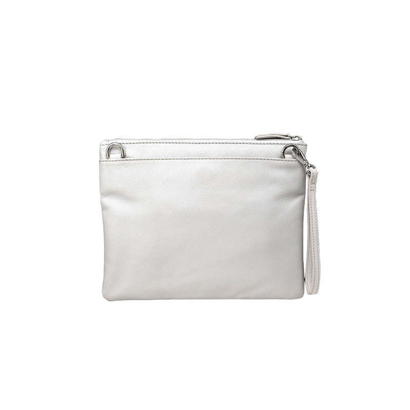 レザーサコッシュクラッチバッグ MILAN WHITE ホワイト白