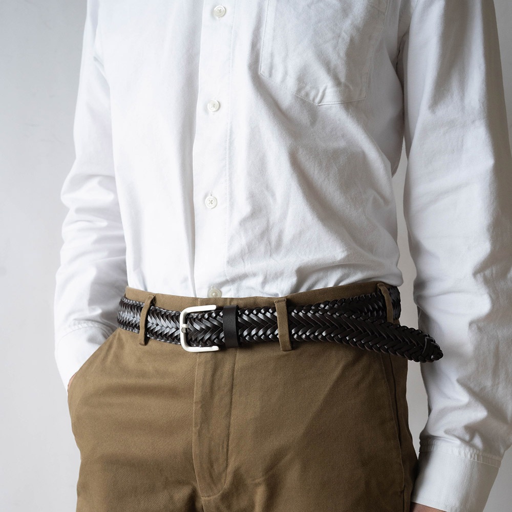 CARLTON DARK BROWN ハンドメイド・メッシュベルト