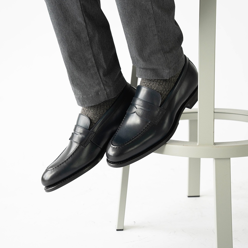 LLOYD NAVY ローファー グッドイヤーウェルト