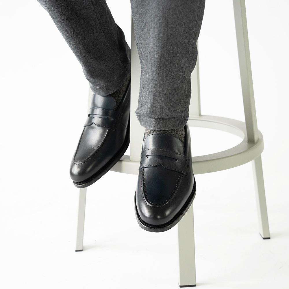 LLOYD NAVY ローファー グッドイヤーウェルト