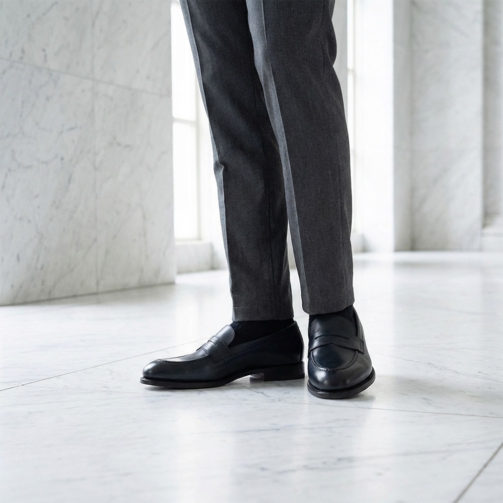 LLOYD NAVY ローファー グッドイヤーウェルト