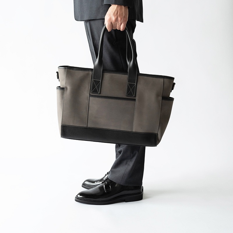 JAMISON GRAY 弱撥水ヌバック ショルダートートバッグ
