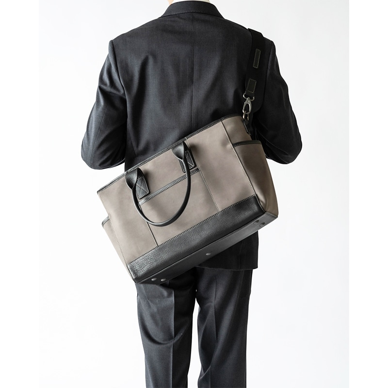 JAMISON GRAY 弱撥水ヌバック ショルダートートバッグ