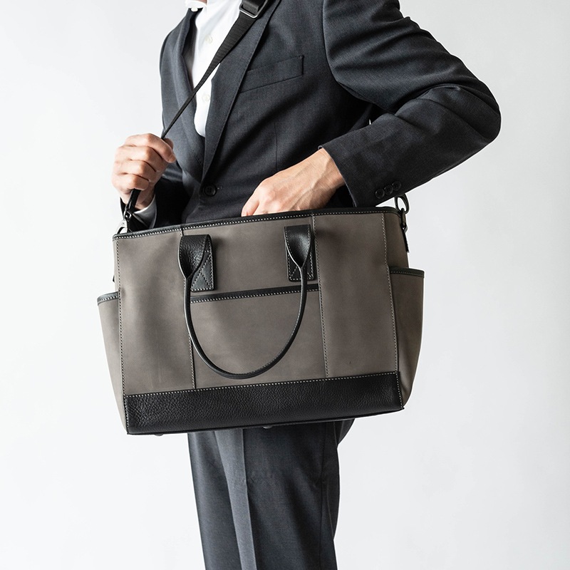 JAMISON GRAY 弱撥水ヌバック ショルダートートバッグ