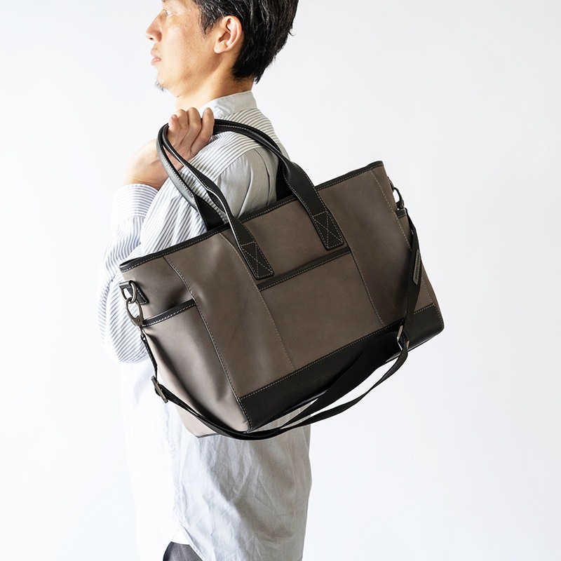 JAMISON GRAY 弱撥水ヌバック ショルダートートバッグ