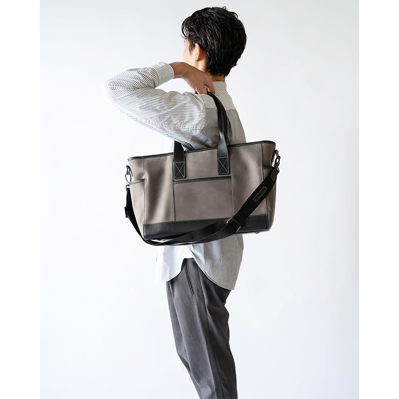 JAMISON GRAY 弱撥水ヌバック ショルダートートバッグ