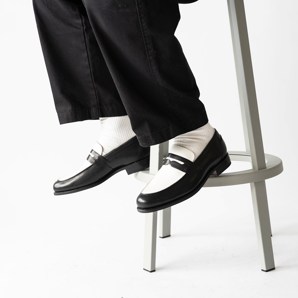 SIMEON BLACK&WHITE ローファー グッドイヤーウェルト