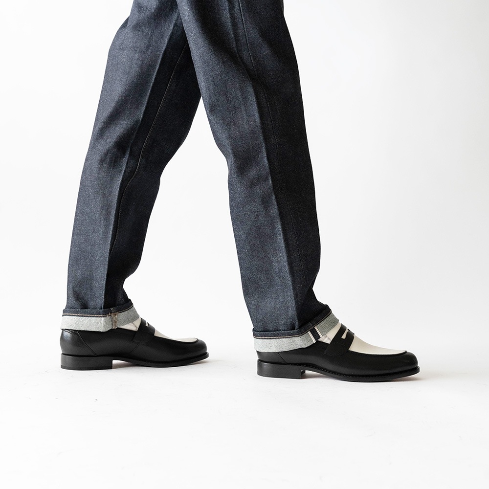 SIMEON BLACK&WHITE ローファー グッドイヤーウェルト